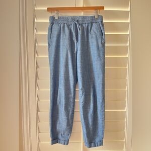 J. Crew Chambray Elastic-Waist Pants in Light Blue